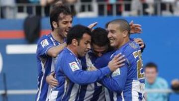 <strong>GOLEADA.</strong> El Málaga destrozó a un flojo Espanyol en La Rosaleda.