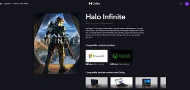 Halo Infinite será compatible con Dolby Vision y Dolby Atmos en Xbox y PC
