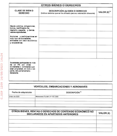 El dinero en el banco que ten赤a I?igo Errej車n cuando comenz車 la actual legislatura