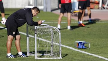 Sandoval, durante un entrenamiento.