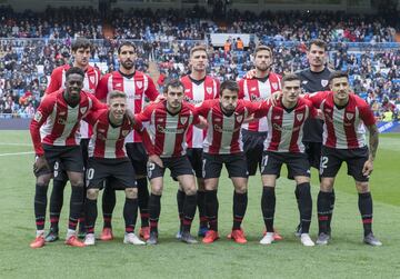 El once inicial del Athletic Club. 