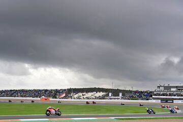 Vista general de la carrera de MotoGP disputada en Valencia. 