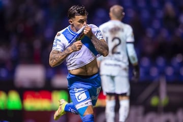 Christian Tabó en pleno festejo de gol