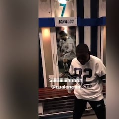 El hermano de Vinicius alucina con el Bernabéu: Sííííuu en la casilla de Cristiano