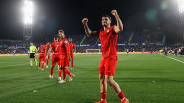 Isaac Romero, aquella noche de su doblete en el Coliseum.