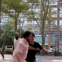 Adam Sandler plays pickup basketball in NYC