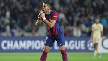 Ferran Torres, en un partido con el Barça.