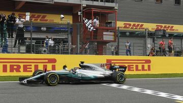 Lewis Hamilton, ganador del GP de Bélgica 2017.