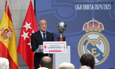 Florentino Pérez durante el acto. 