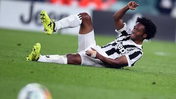 Juan Guillermo Cuadrado no estará ante el Hellas Verona por una lesión en la pubis, confirmó Massimiliano Allegri