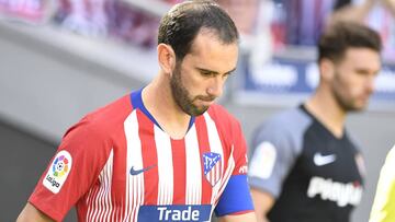 Godín, en el Atlético-Sevilla