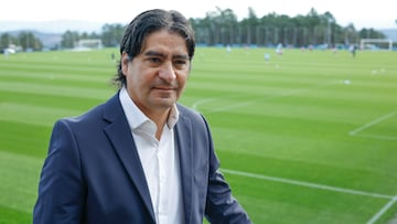 Marco Garcés posa para AS en la Ciudad Deportiva Afouteza.