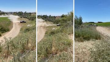 Al Attiyah acorta una curva en Andaluc&iacute;a.