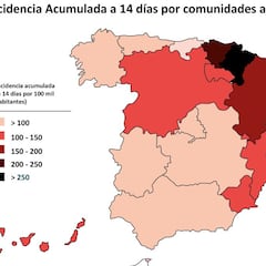 ¿Cómo va la incidencia en España y cómo avanza la vacunación en cada comunidad autónoma?
