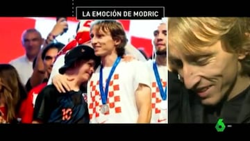 Im&aacute;genes de Luka Modric con Peter, un ni&ntilde;o con S&iacute;ndrome de Down, celebrando juntos en Zagreb el subcampeonato de Croacia en el Mundial de Rusia y del futbolista viendo un mensaje suyo casi cuatro meses m&aacute;s tarde.