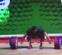 El momento en que Méndez levantó 169 kg. y logró el oro