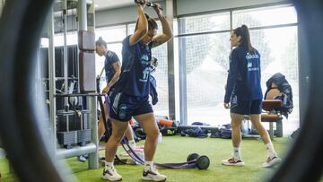 Alexia Putellas, trabajando en el gimnasio.