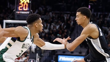 Giannis Antetokounmpo y Victor Wembanyama -
