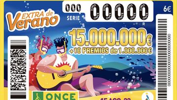 Sorteo Extra de Verano de la ONCE: comprobar los resultados del cup車n hoy, lunes 15 de agosto