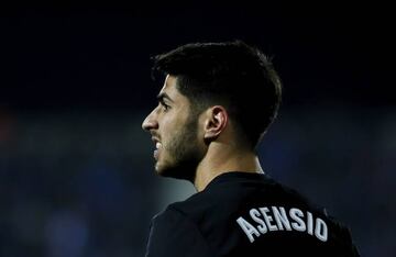Marco Asensio of Real Madrid CF reacts during the Copa del Rey quarter final first leg match between Real Madrid CF and Club Deportivo Leganes