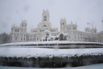 Vista de la Plaza de Cibeles de Madrid.