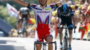 Purito Rodríguez antecede a Chris Froome en el Muro de Huy.