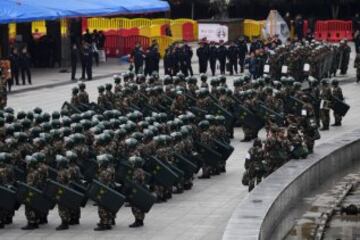 El China vs Corea del Sur blindado por el ejército