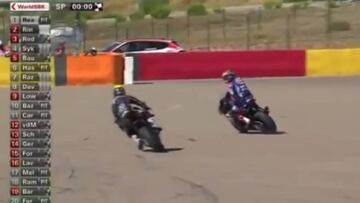 Penoso lo que pasó en Superbike: dos pilotos persiguiéndose a toda velocidad para pegarse