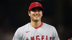 Jun 15, 2023; Arlington, Texas, USA; Los Angeles Angels starting pitcher Shohei Ohtani (17) walks to the dugout before the game against the Texas Rangers at Globe Life Field. Mandatory Credit: Tim Heitman-USA TODAY Sports