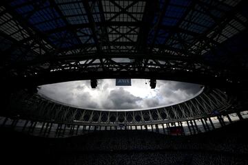 El estadio Nizhny Novgorod completamente vacío antes de un partido de octavos.