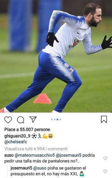 El jugador argentino recién fichado por el Chelsea, Gonzalo Higuaín.