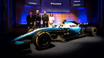 El Williams FW42 de la temporada 2019 con Kubica y Russell. 