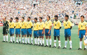 La selección brasileña en el Mundial de Estados Unidos 1994.