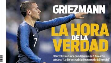 Portada del diario Sport del día 11 de junio de 2018.