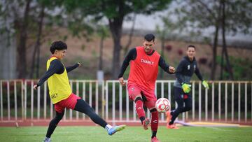 Jugadores del Atlas durante la pretemporada del equipo.