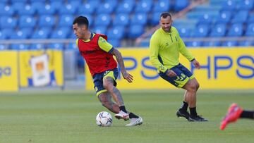 Jes&eacute; durante un entrenamiento de las Palmas