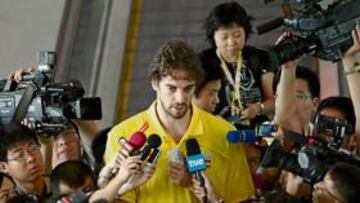 Berni, en su llegada a Pekín.