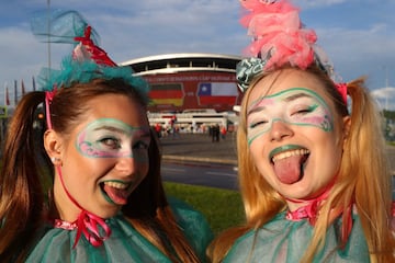 Belleza y color: las imágenes de los hinchas en Kazán