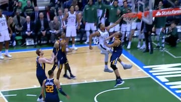 Antetokounmpo y su concepto a lo bestia del showtime: ¡Mate en la cara de Gobert!