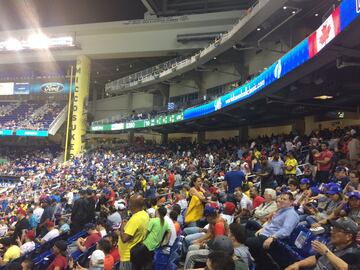 Colombia - Estados Unidos en el Marlins Park. 