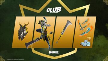 Arte oficial de los objetos del Club de Fortnite de enero de 2023