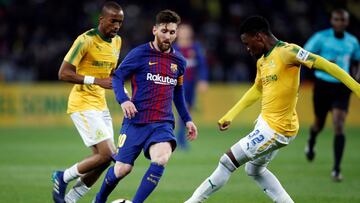 Soccer Football - International Friendly - Barcelona v Mamelodi Sundowns - FNB Stadium, Johannesburg, South Africa - May 16, 2018. Barcelona's Lionel Messi. REUTERS/Siphiwe Sibeko