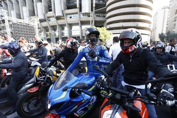 El homenaje motero al Maestro Ángel Nieto en Madrid