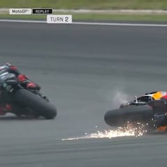 Volar para caer de pie: la espectacular caída de Márquez