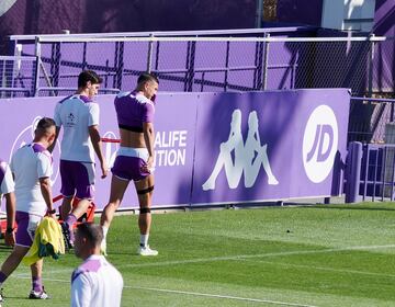 Valladolid. 10/10/2023. Entrenamiento Real Valladolid. 
Lesión de Javi Sánchez 
Photogenic/Miguel Ángel Santos