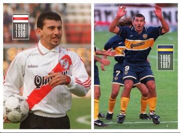 Figuras que jugaron con las camisetas de Boca y River