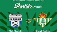 Cartel del amistoso del Betis.