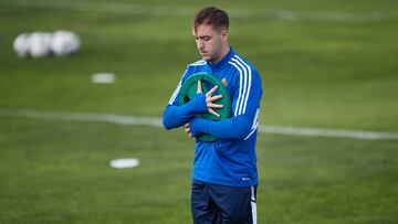 Valentín Vada, en un entrenamiento.
