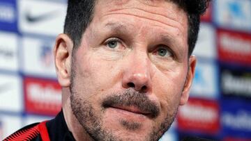 GRAF8606. MAJADAHONDA(MADRID) (ESPAÑA), 24/02/2018.- El entrenador argentino del Atlético de Madrid Diego Pablo Simeone, durante la rueda de prensa tras el entrenamiento preparatorio del partido contra el Sevilla, celebrado en la Ciudad Depo