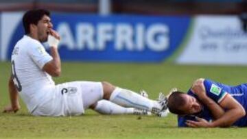 Luis Suárez, después de su mordisco a Chiellini.